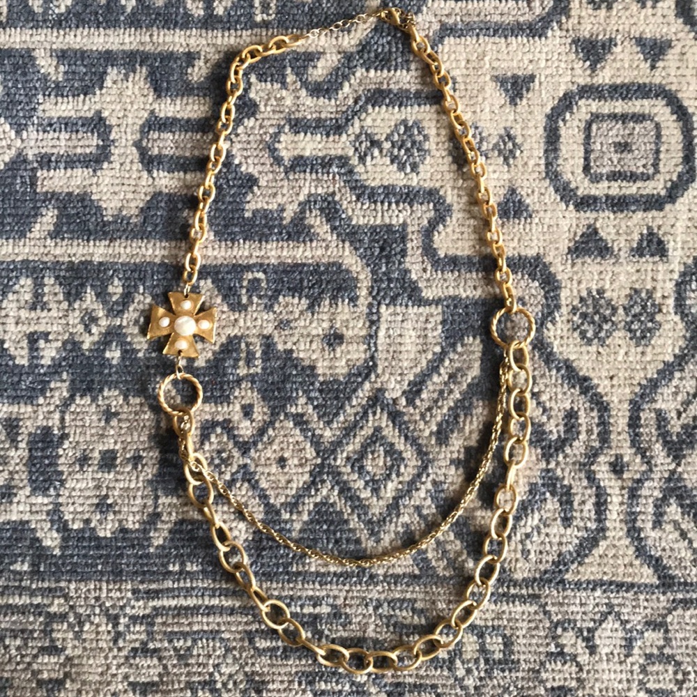 Gold statement necklace